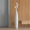 Uniquewise Modern Decorative Bottle Shape White Floor Vase Ribbed Design, 48 Inch QI004177.L - alternate 4